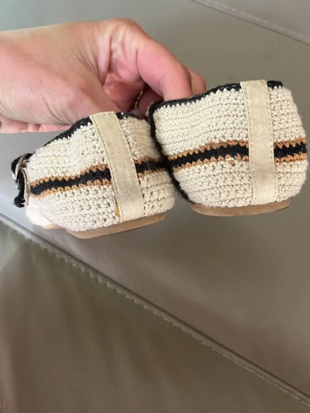 Zara Crochet Mary Jane Shoes Size 25